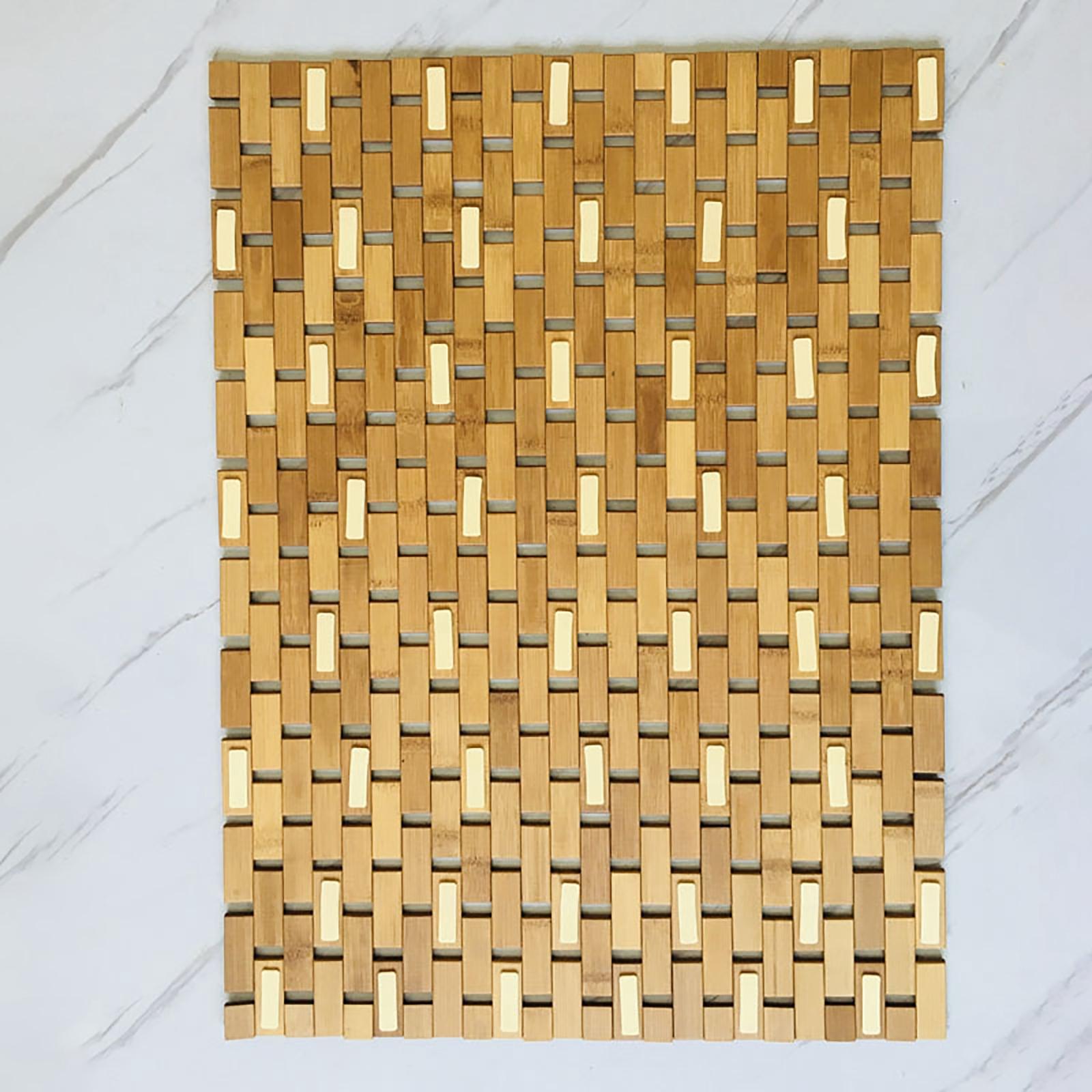 Tapete de Banheiro de Madeira  - Bamboo Bath Mat avaliação e preço