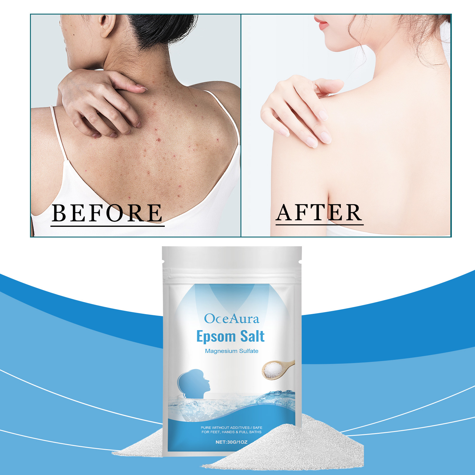 Epsom sal sulfato de magnésio  - Bath Salts Magnesium avaliação e preço